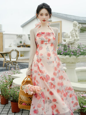 French Halterneck Dress