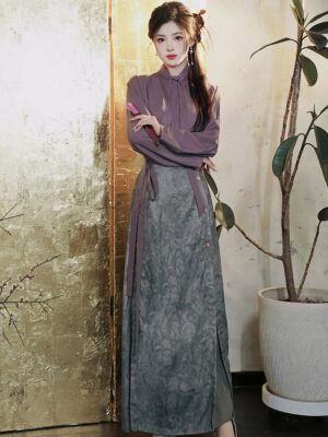 Song Dynasty-style Long Three-tiered Skirt