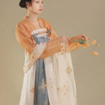 3pc Set Tang Chinese One-piece Chest-length Broken Skirt
