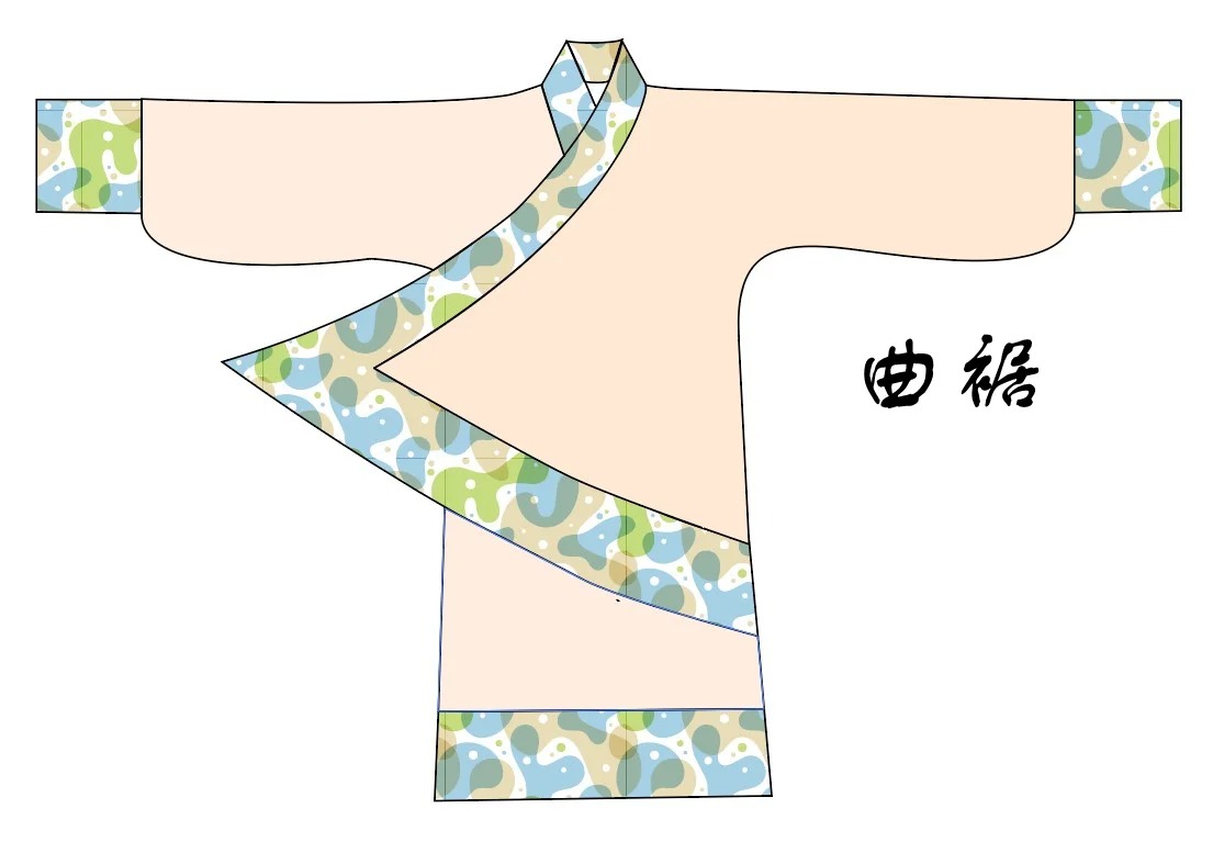 Curved-hem robe