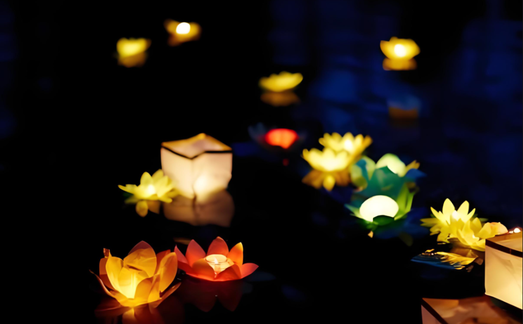 Floating river lanterns